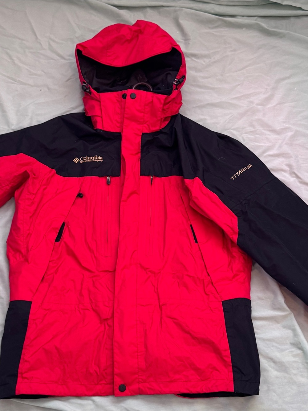 Columbia Sportswear Red and Black Titanium M Shell Winter Jacket